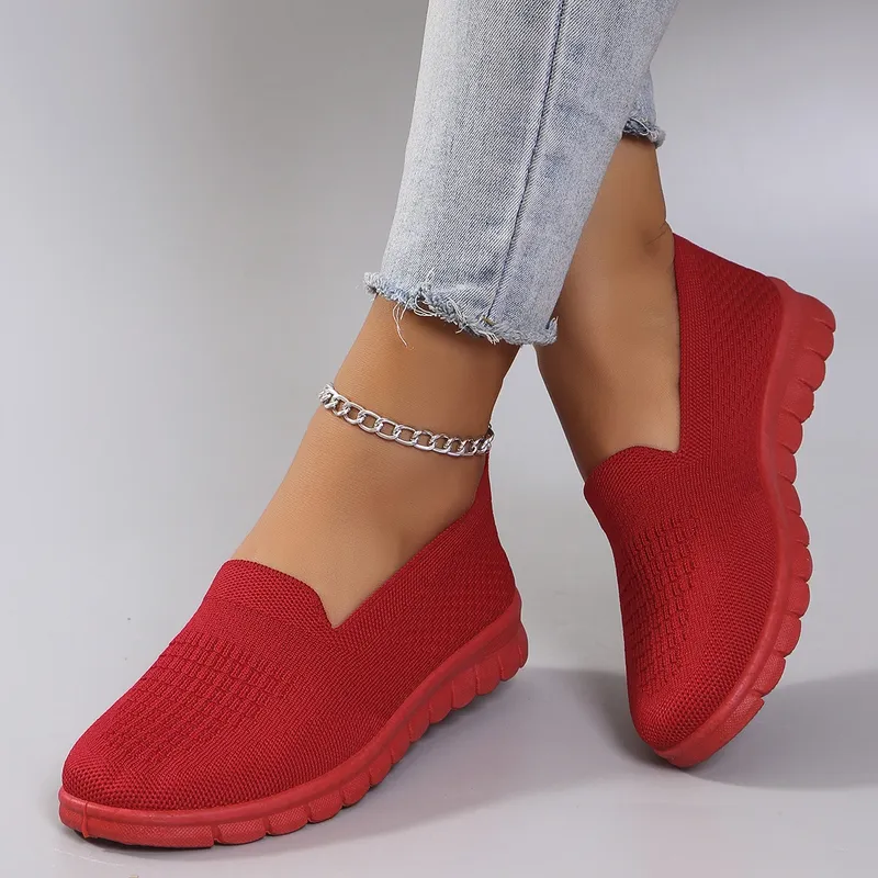 Frühlingsneue Damen-Sportschuhe, modisch, atmungsaktiv, leicht, rutschfest, verschleißfest, lässige Sportschuhe, flache Schuhe