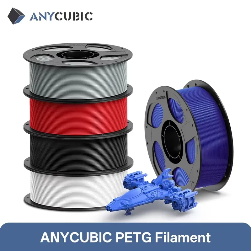 ANYCUBIC Filament PETG 3D-Drucker-Filament 1kg/Rolle Mehrfarbig 1,75mm Kunststoff 3D-Druck für Kobra 3 Combo S1C für 3D-Drucker
