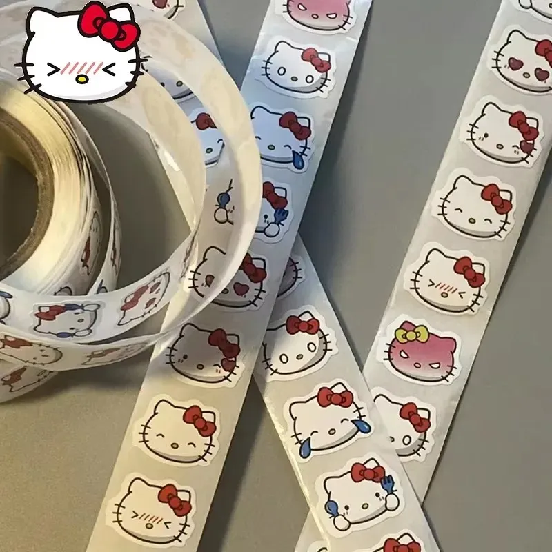 500 stücke Hallo Kitty Nette Aufkleber Cartoon Anime Schreibwaren Kunst Liefert Party Umschlag Abdichtung Dekor Spielzeug Baby Shower Party Geschenk