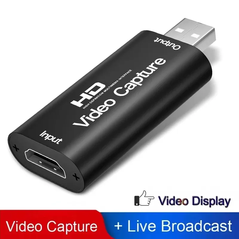 Metall 4K HDMI-kompatibel zu USB Video Capture Karte 1080P USB 2,0 Spiel Grabber Box Für PS4 DVD Kamera PC Aufnahme Live-Streaming