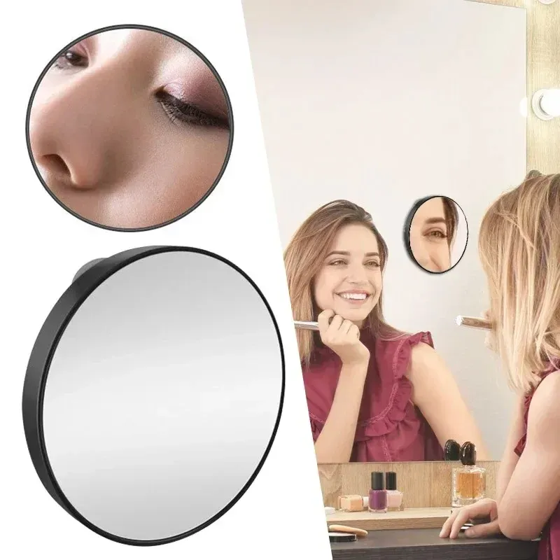 5X/10X/15X Vergrößerungsspiegel mit Saugnapf Runder Kosmetik-Schminkspiegel Rasierspiegel Schlafzimmer Kompakter Vergrößerungsspiegel