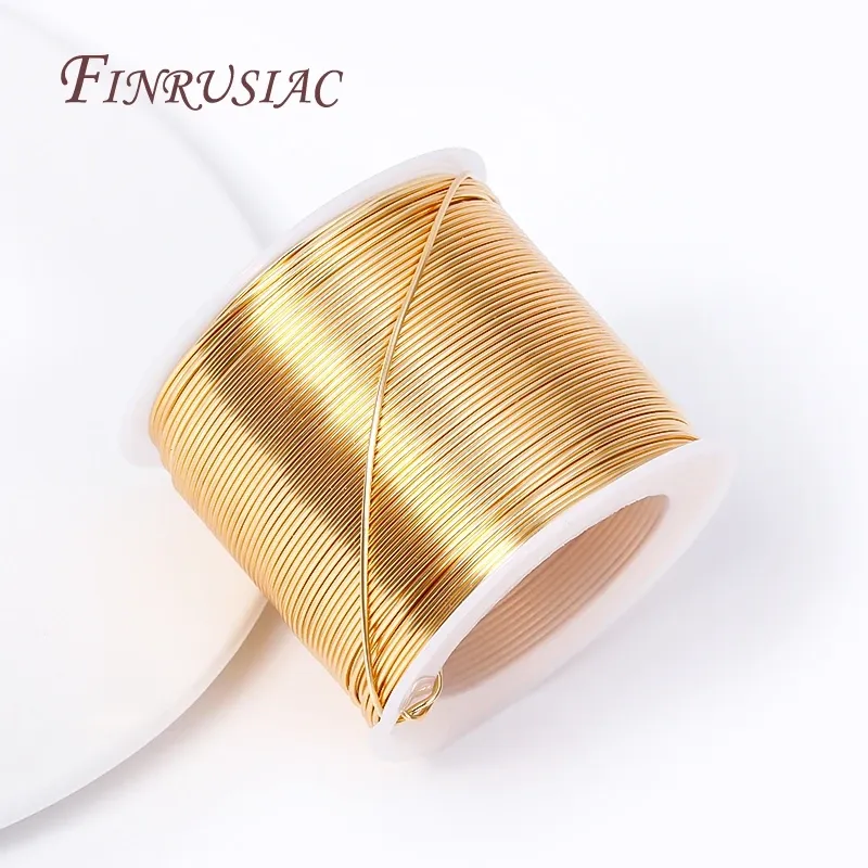 5 Meter 18 Karat vergoldeter Kupferdraht DIY Schmuckherstellung Messing Metalldraht für handgefertigten Drahtschmuck Basteln