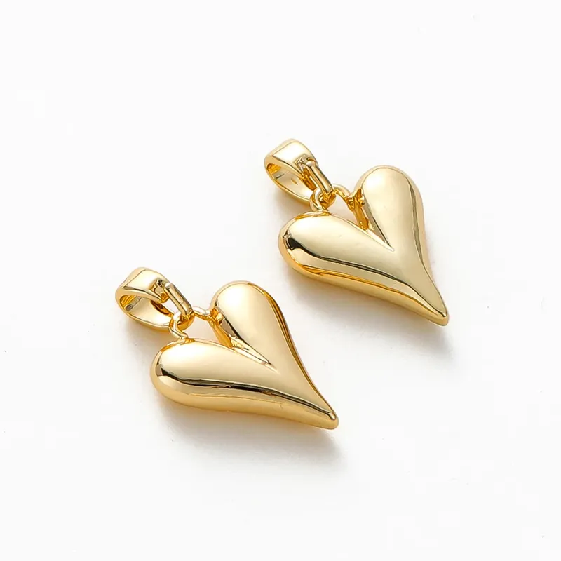 4 stücke 18k vergoldet kleine Pfirsich Herz Charms für Schmuck machen DIY Ohrringe Halsketten Anhänger Zubehör