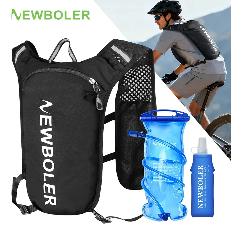 NEWBOLER Trailrunning-Rucksack, ultraleichte Trinkweste, atmungsaktiv, funktioneller Rucksack für Marathon, Radfahren, Wandern