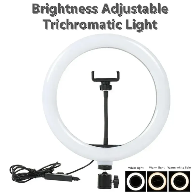 10 Zoll Selfie Ringlicht, Fotografie Fülllicht LED Ringlampe Ringlicht für Videoaufzeichnung Live-Übertragung Selfie LED-Lampe