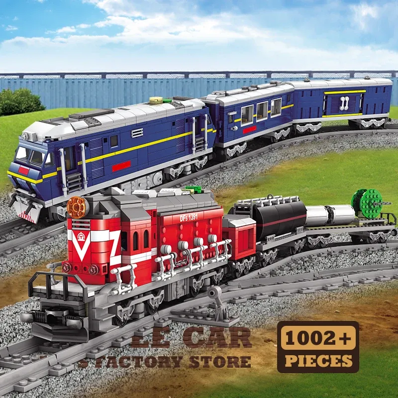 High-tech City Power Train Blöcke Spielzeug Track Moving Lokomotive Modell Gebäude Kit Eisenbahn Autos MOC Ziegel Freund Weihnachten geschenke