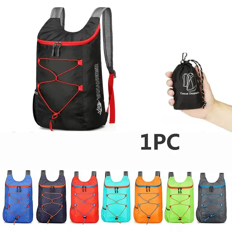 Multifunktionaler, zusammenklappbarer, wasserdichter Sportrucksack, Outdoor-Camping und Wandern, tragbare Tagestasche, Reiserucksack