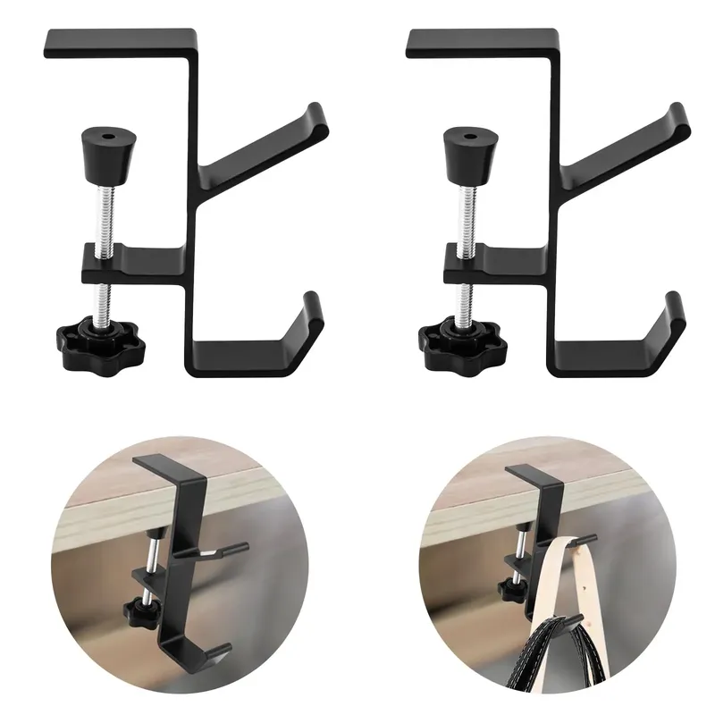 1/2pc Einstellbare Schreibtisch Rand Haken Gaming Headset Schreibtisch Aufhänger Rucksack Lagerung Hängen Haken Halter Punch-freies Hause büro Organizer