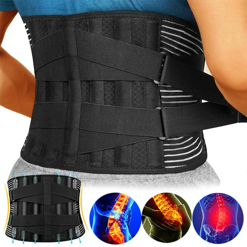 Verstellbarer Lendenwirbelstützgürtel, doppelter Rückzug, Taille, orthopädisches Korsett, Wirbelsäulen-Dekompression, Linderung von Rückenschmerzen, Straffen Sie den Bauch