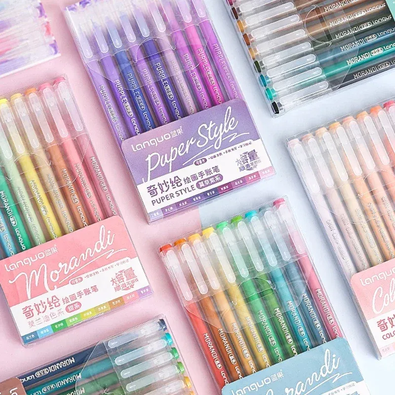9 stücke Colores Marker Pinsel Stifte Set Schnell trocknende Graffiti Malerei Zeichnung Highlighter Schule Liefert für Student Kunst Schreibwaren