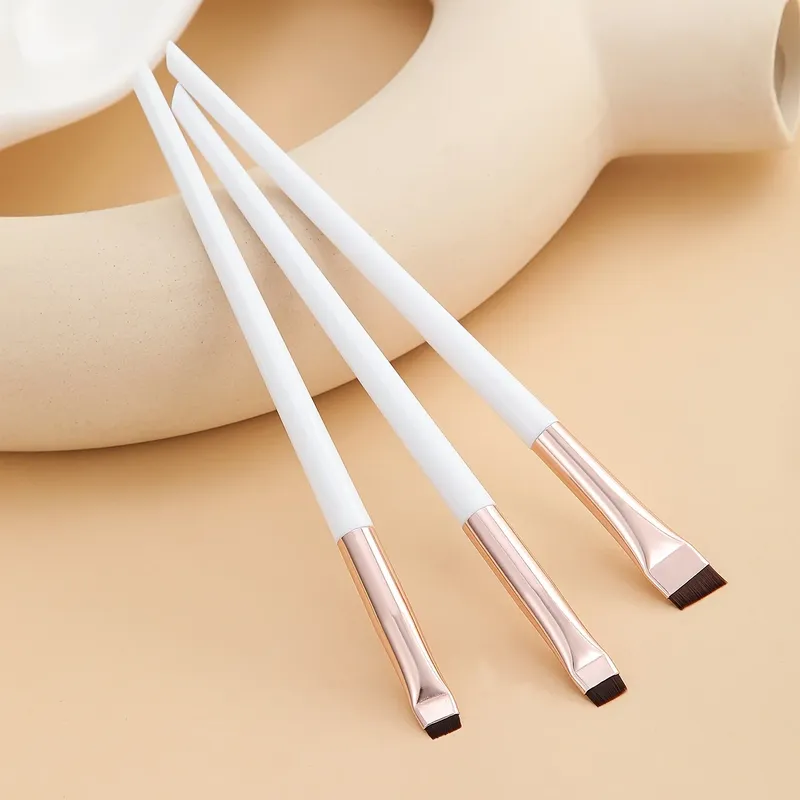 Ultra dünne Augenbrauen pinsel Set -3 Stück abgewinkelte Präzision Eyeliner Makeup brushes, synthetische Borsten schräg Lidschatten Augenbrauen Tintin
