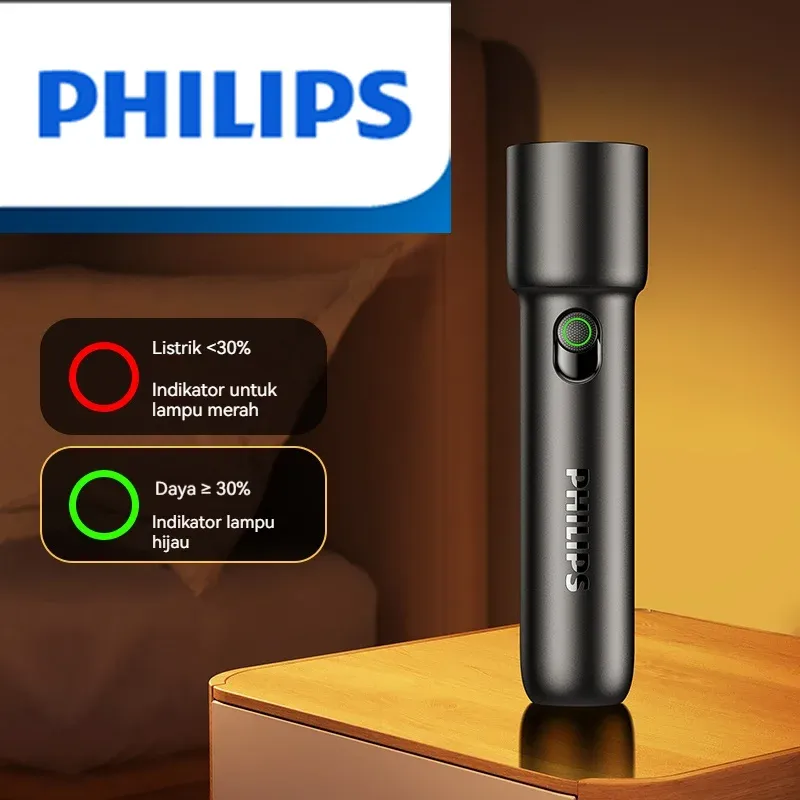 Philips 2024, neue tragbare EDC-Taschenlampe, wiederaufladbare LED-Taschenlampen fĂŒr Defensa, persönliche Selbstverteidigung, Camping, Wandern - 9.38 EUR