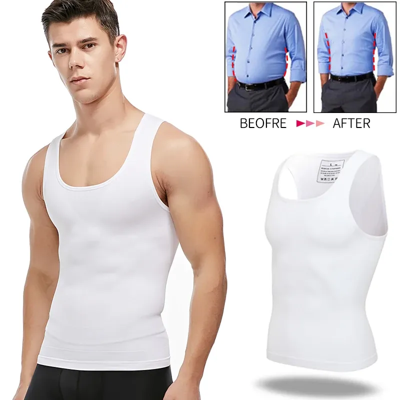 Herren Abnehmen Body Shaper Brust Kompression Shirts Bauch-steuer Shapewear Gynäkomastie Bauch Dünne Weste Taille Trainer Korsett
