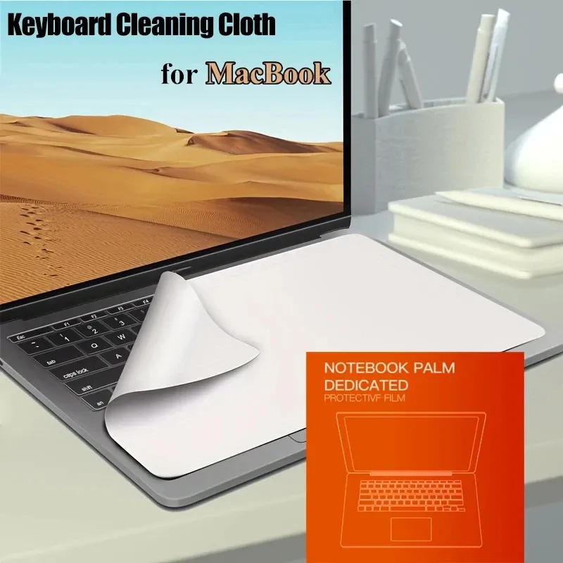 Staubdichtes Mikrofaser-Reinigungstuch, Notebook-Tastaturabdeckung, Laptop-Bildschirm-Reinigungsset für MacBook Pro 13/15/16 Zoll