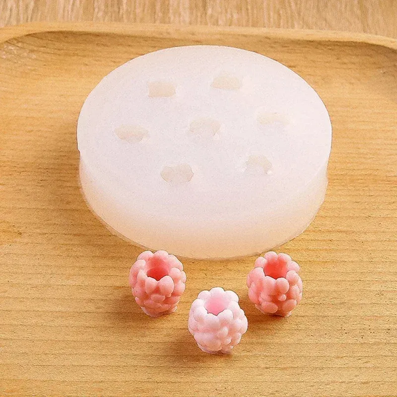 Rose Form Wilde Erdbeere Simulation Obst Silikon Form Schokolade Gebacken Kuchen Aromatherapie Kerze Form