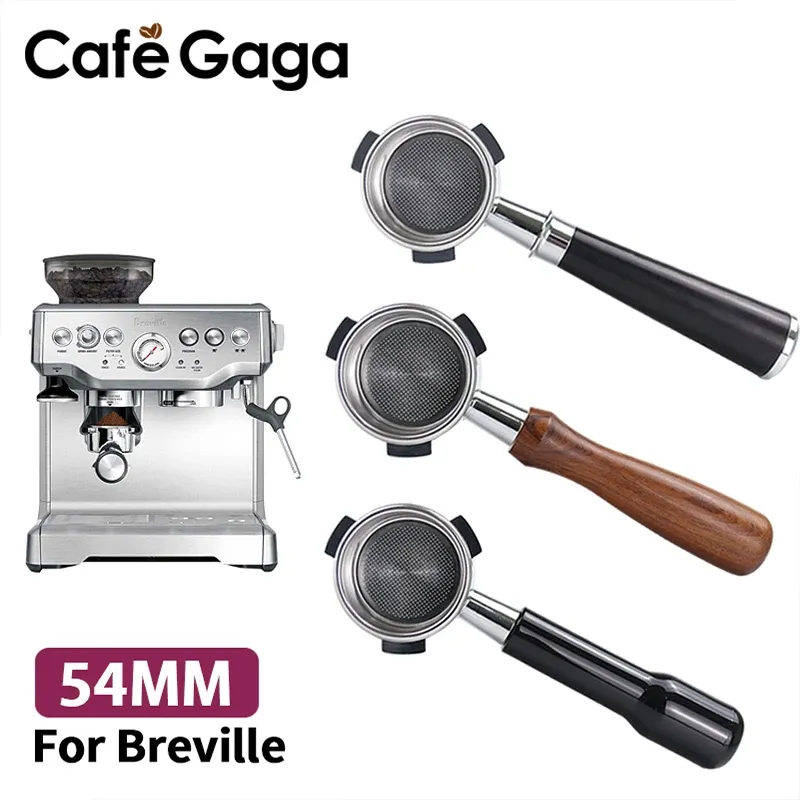 54 mm Kaffee-Siebträger ohne Boden, nackt für Breville Sage 870 878 879 Filterkorb, Espressomaschine, Zubehör, Barista-Werkzeuge