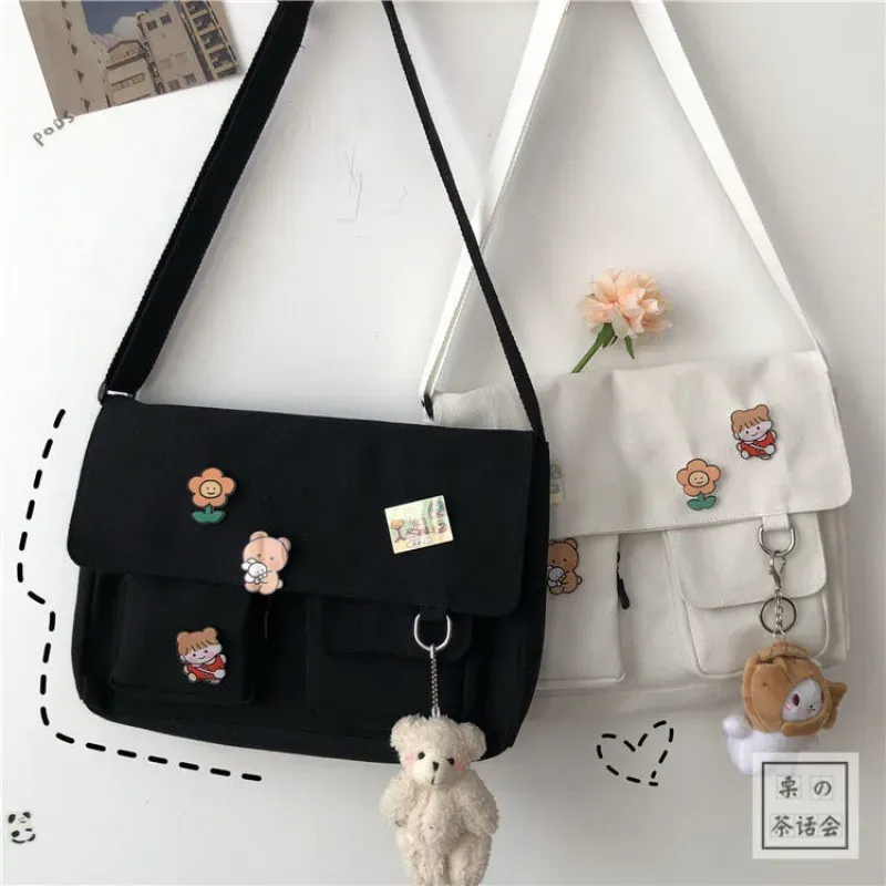 Japanische Harajuku süße Retro Mädchen Messenger Schultertasche Leinwand Student Schule weiblich