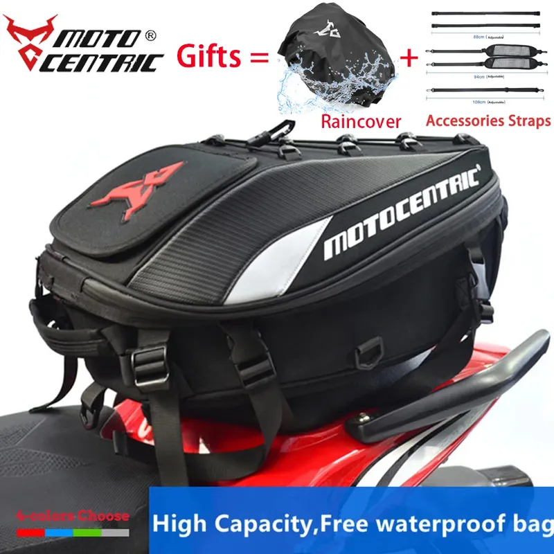 Motocentric Wasserdichte Motorrad Schwanz Tasche Multifunktions Motorrad Hinten Sitz Tasche Hohe Kapazität Motorrad Tasche Reiter Rucksack