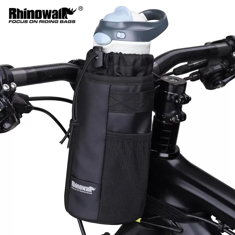 Rhinowalk Fahrradtasche Fahrradflaschenhalter Radfahren Wasserflaschenträgertasche MTB Fahrrad Isolierter Wasserkocher Lenkertasche Zubehör