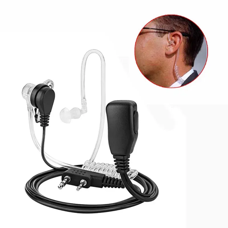 1Pcs Air Akustische Rohr Headset Für Baofeng Radio Walkie Talkie K Port Kopfhörer PTT Mit Mikrofon Für UV-5R 888s schutz Ohrhörer