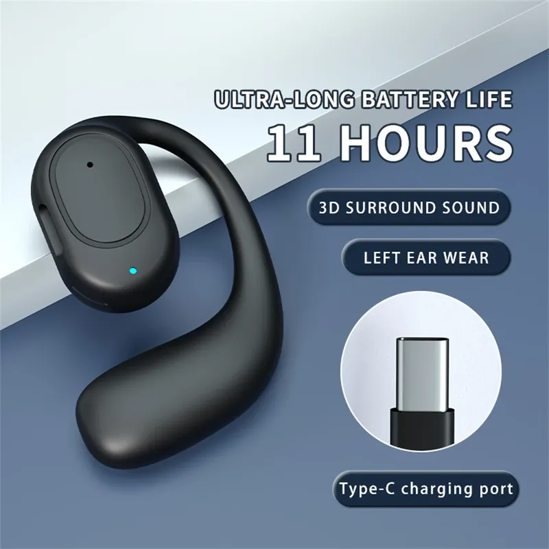 Drahtlose Kopfhörer Bluetooth Headset mit Mikrofon Knochenleitung Freisprecheinrichtung Noise Cancelling Kopfhörer zum Fahren Audifonos