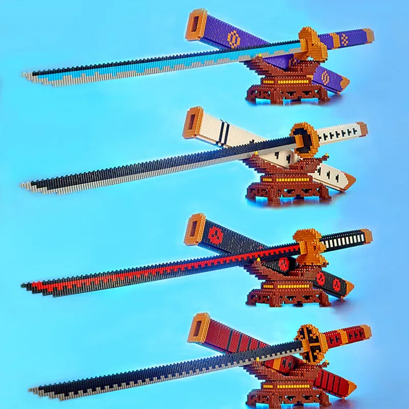 Animes Dämon Yamato Schwerter Nichirin Messer Klinge Arme Ausrüstung Zubehör Spiel Modell Spielzeug Kinder Kits Ziegel Baustein