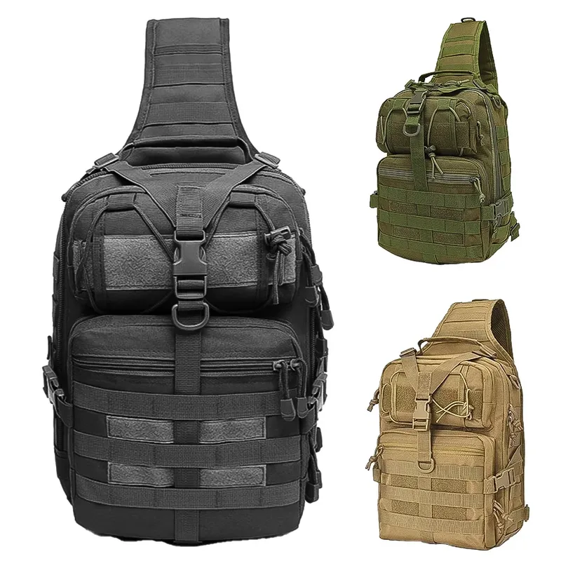 Outdoor Single Shoulder Training Extra große Brusttasche Wasserdichte Oxford-Stoff Camouflage Fotografie Umhängetasche