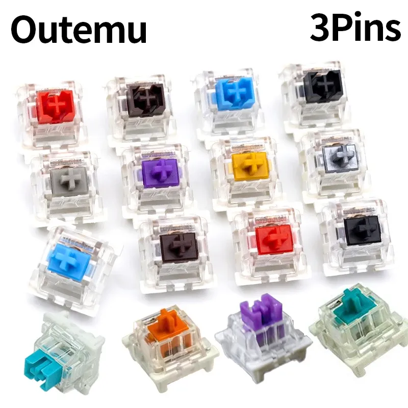 Outemu Schalter für Tastatur 3Pin Staubdicht Linear Tactile Clicky Silent Switches für MX Mechanische Tastaturen Gaming Switch DIY