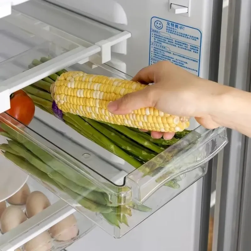 Kühlschrank-Organizer Obst- und Eier-Aufbewahrungsregal Unterschrank-Kühlschrank-Schublade Frischhaltebox Küchenorganizer