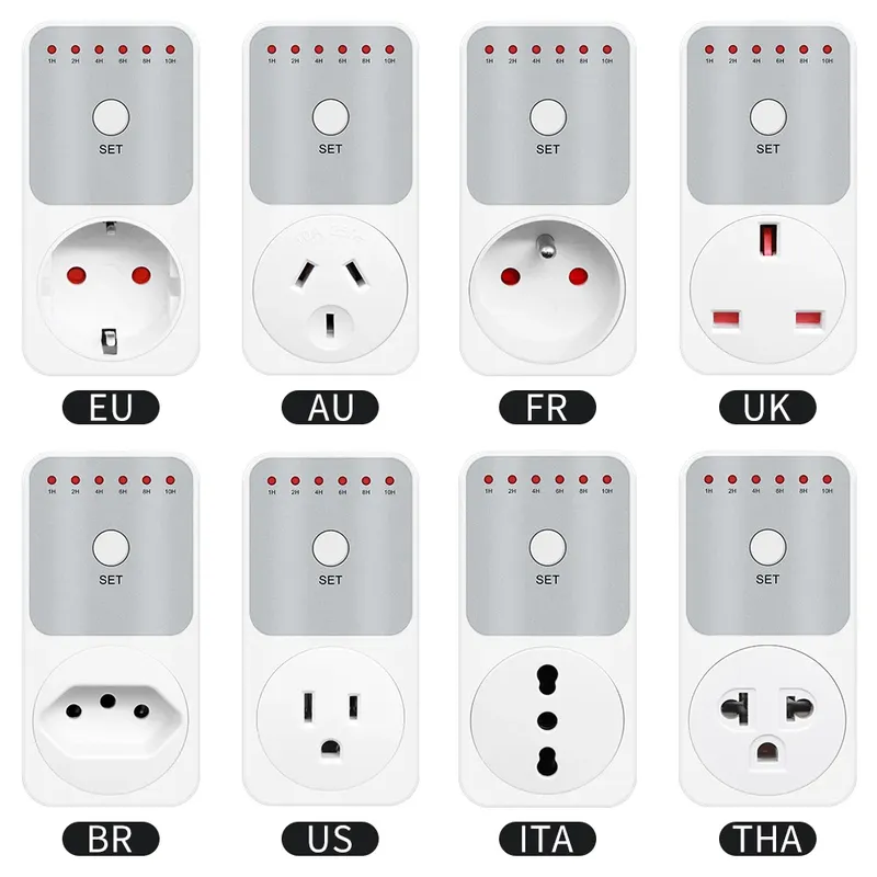 TM04 10Hr Countdown-Timer Schalter Steckdose Elektronischer Leistungsmesser Intelligente Zeiteinstellung Steuersteckdose Smart Control Plug-In