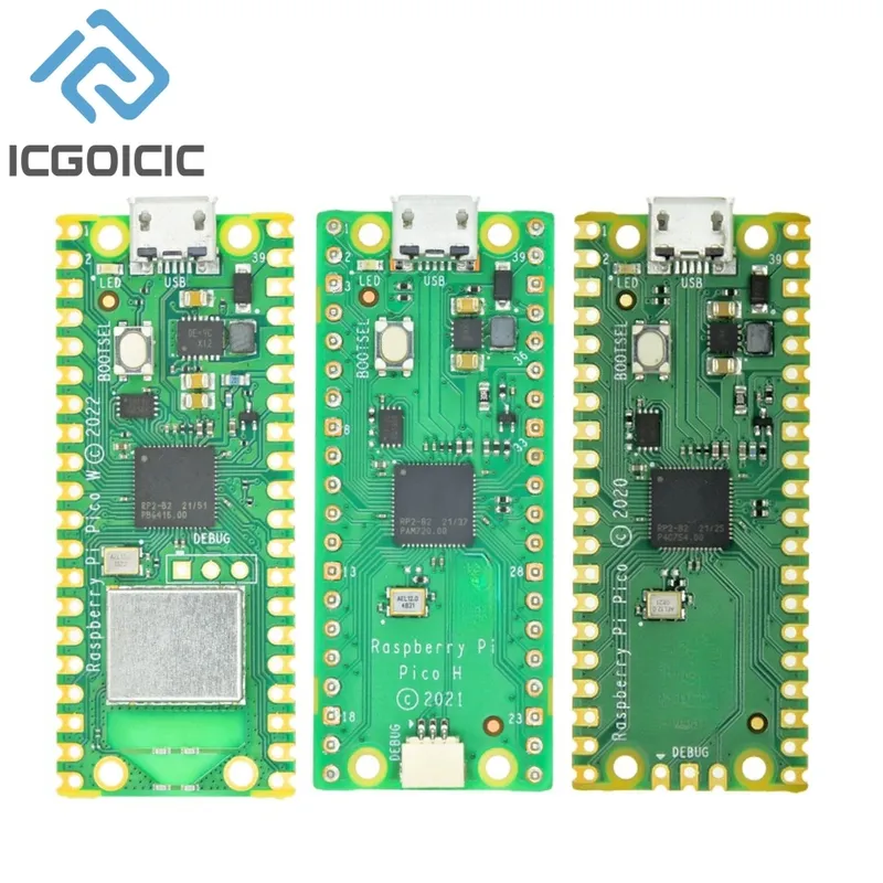 Raspberry Pi Pico W mit kabellosem WiFi-Entwicklungsboard, Pico oder Pico H mit Pin-Header, unterstützt MciroPython/C++