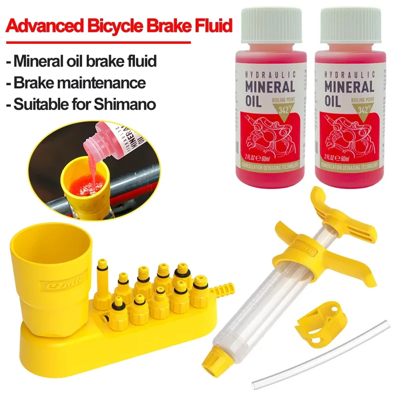 Hochleistungs-Fahrrad bremse Mineralöl-60 ml für Shimano und Tektro Hydraulik bremssystem Ölfüll werkzeugs atz