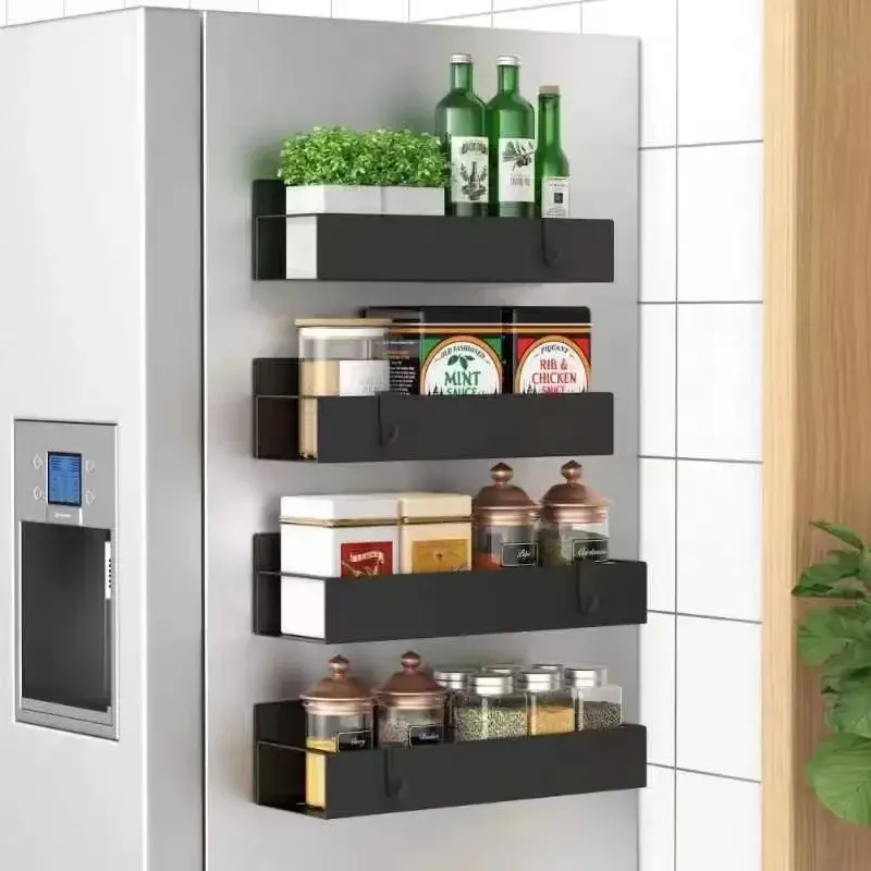 Kühlschrank Magnetische Regal Gewürz Verschiedene Seite Lagerung Rack Hängenden Korb Platzsparende Küche Organizer Regal Haushalts Halter