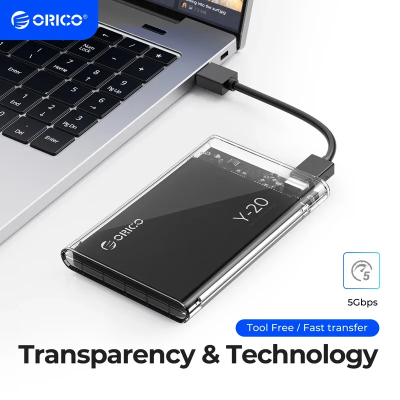 Orico sata to usb 3,0 Festplatten gehäuse 2,5 Zoll Typ-C externes Festplatten gehäuse für 7-9,5mm ssd/hdd Gehäuse Unterstützung uasp