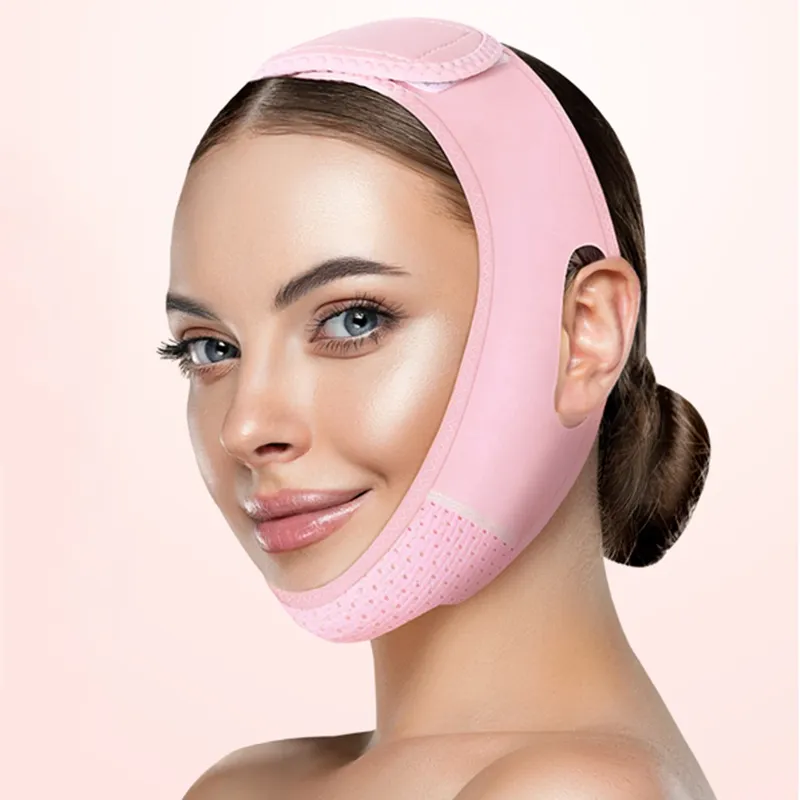 Wiederverwendbarer Gesichtsgurt, V-Linien-Maske, Doppelkinn-Reduzierer, Chin-Up-Patch, Kinnriemen, V-förmiger Gürtel, V-förmige Gesichtsmaske zum Durchhängen