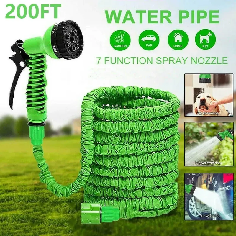 2024 erweiterbarer magischer Schlauch, Hochdruck-Autowaschanlage, 7 Wassersprühfunktionen, Wasserpistole, Bewässerungsschlauch für den Hausgarten, Gartenschlauch