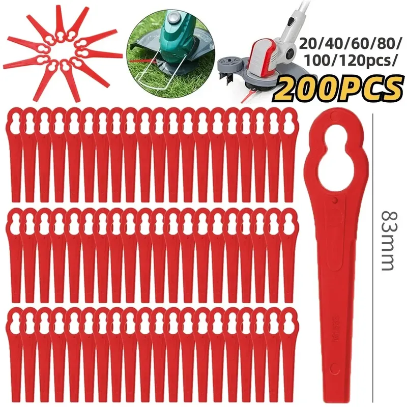 20-400 stücke Rasenmäher blätter Kunststoff l83 Grass chneid messer Ersatzteile Mähmaschine Klinge Garten Akku-Grass ch neider