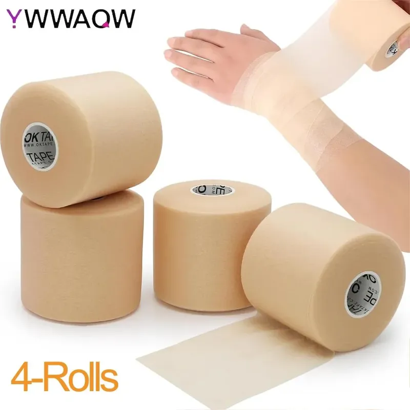 4 Rollen OK TAPE Pre Wrap Athletic Tape Foam, Underwrap Tape Sports Foam, Underwrap Bandage Athletic für Knöchel-Handgelenke, Knie, Sport