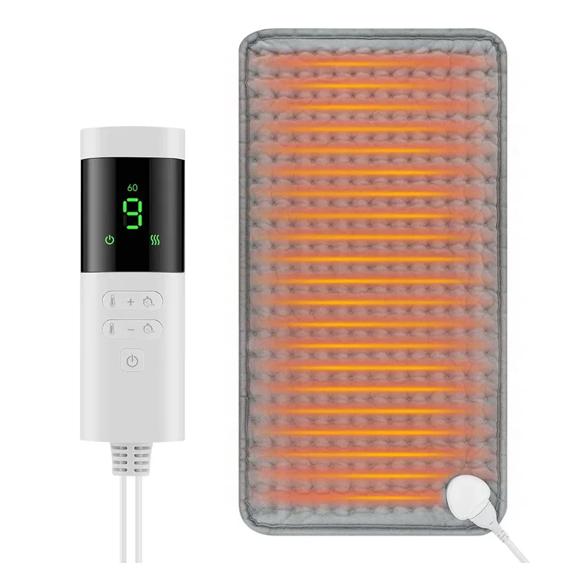 Elektrische Heizdecke, Thermo-Pads, Wärmer, 9 Stufen, beheizte Matte, weich und sicher, für den Winter, Körper, Rücken, Beinwärmer, Heimgebrauch, 60 x 30 cm