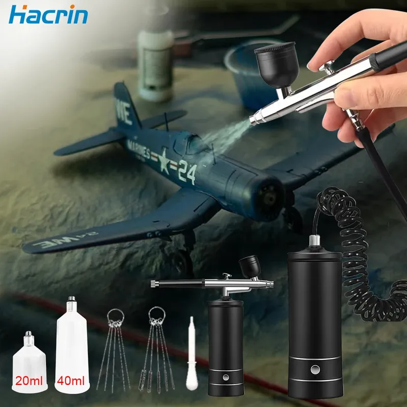 Airbrush Nagel Mit Kompressor Tragbare Air Pinsel Für Nägel Kunst Farbe Malerei Handwerk Nägel Spray Kompressor Kit Sauerstoff Injektor
