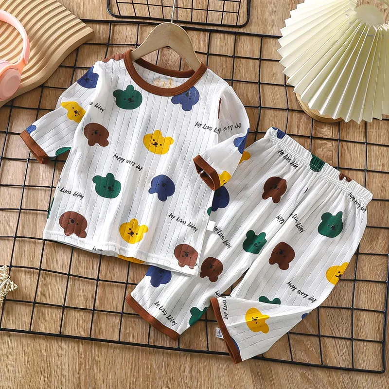 Baby Pyjamas Sets Baumwolle Kind Pyjamas Kleinkind Langarm Baby Nachtwäsche Pyjamas Kinder Cartoon Homewear Kleidung