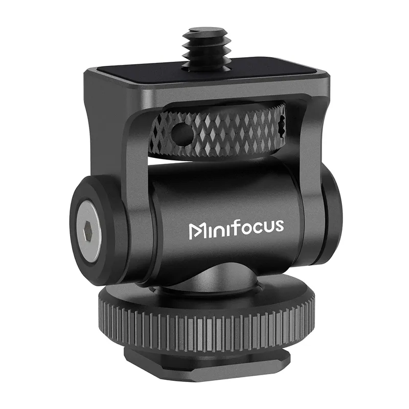 Minifocus DSLR-Kamera-Monitorhalterung 180 °   Neigungsverstellbarer Monitorhalter, Blitz-LED-Fülllicht mit Kaltschuh für Nikon, Canon, Sony