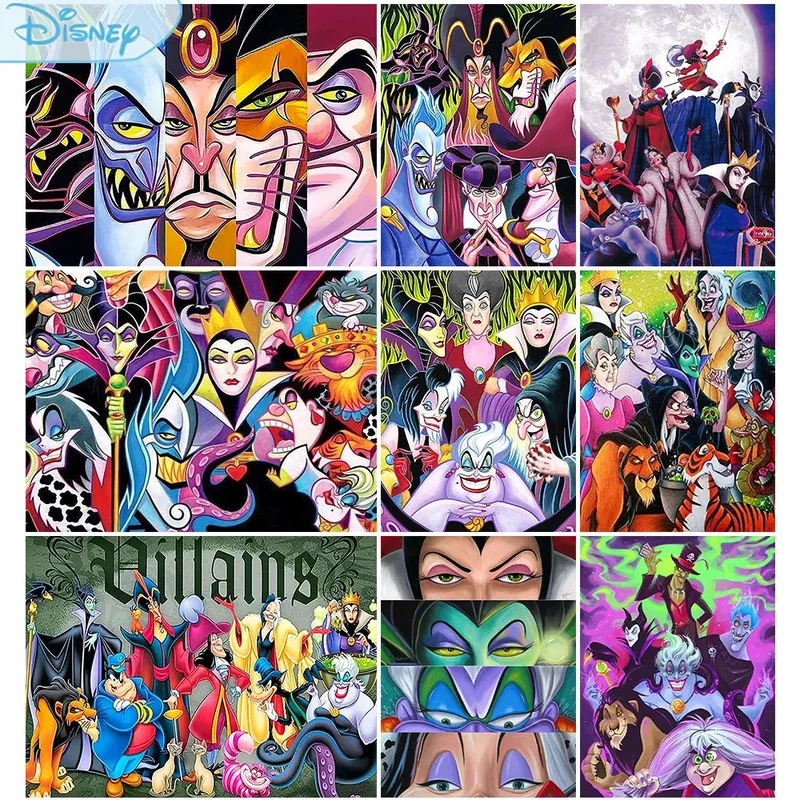 5D DIY Disney Diamant Malerei Bösewichte Böse Königin Voll Platz Runde Kreuz Stich Cartoon Kunst Diamant Stickerei Wohnkultur