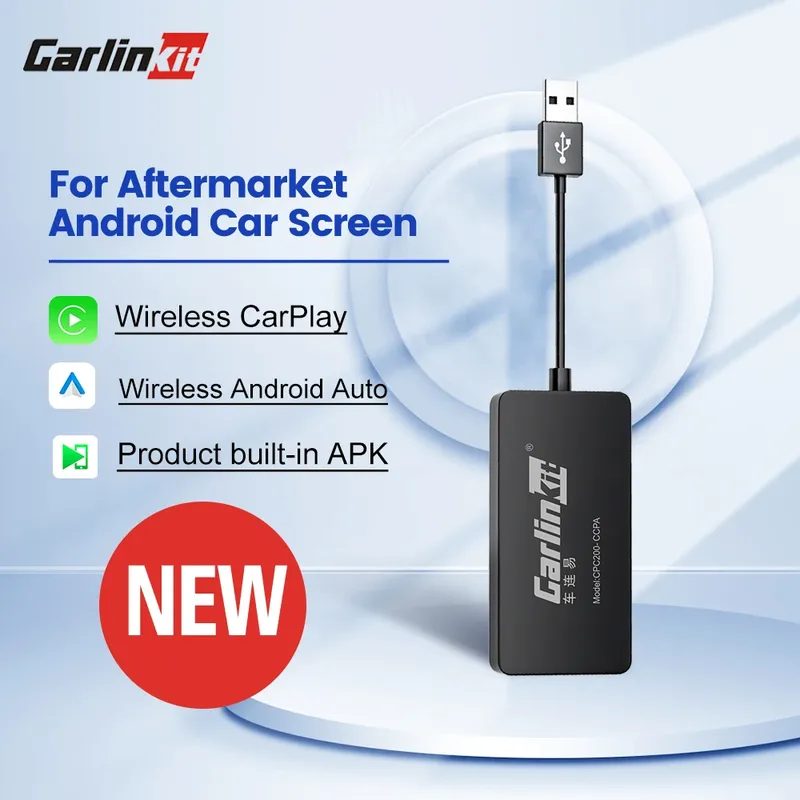CarlinKit Wired & Wireless Android Auto & CarPlay Dongle Auto USB Adapter für Aftermarket Android Autoradio Mirrorlink Split Sceen