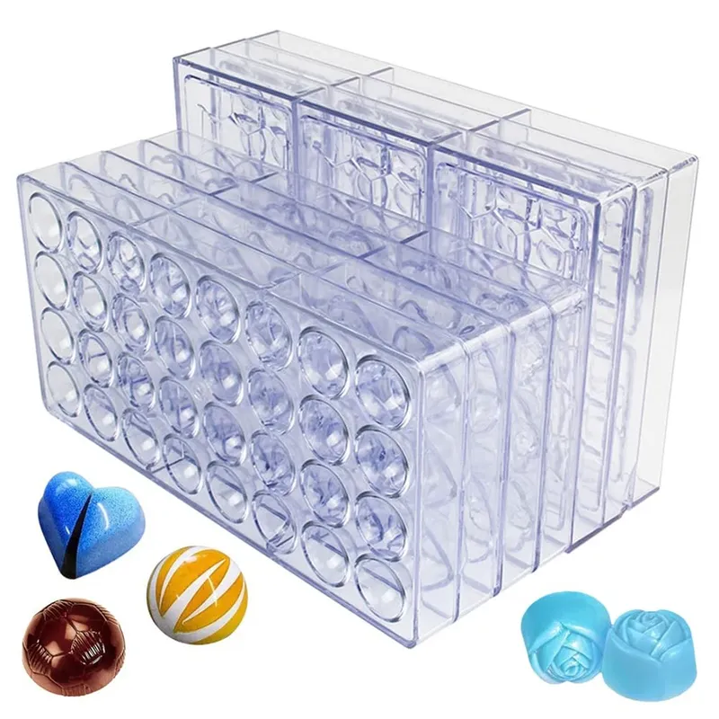24 Stile verfügbar, Kunststoff-Schokoladenform, kreative Rose, Herz, Diamant, Kuchenform, Küche, Haushalt, Lebensmittelqualität, Süßigkeiten-Backform