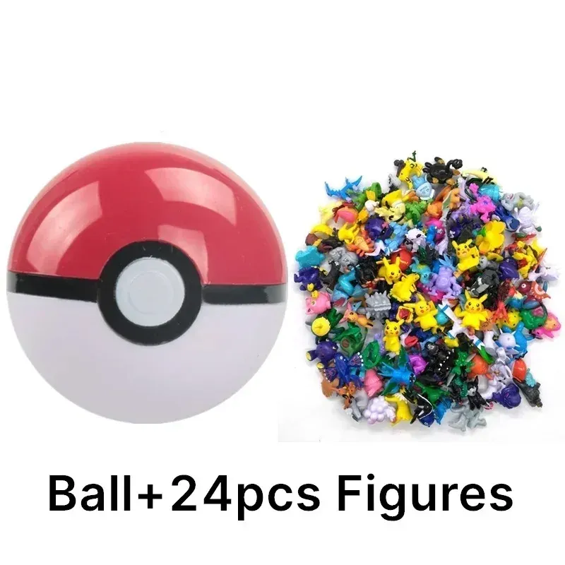 Pokemon 7cm Pokeball mit Figuren Action Anime Figuren niedlichen Modell Spielzeug Sammlung Anime Kinder Puppe für Weihnachts geschenke