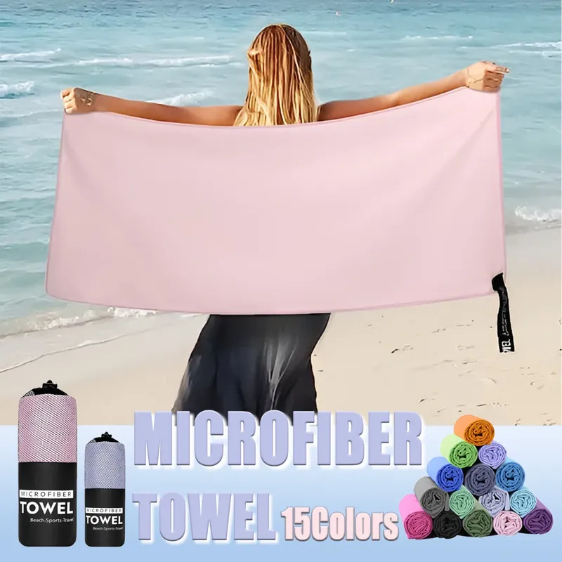 1-teiliges Mikrofaser-Handtuch für Sport, schnell trocknend, super saugfähig, Camping-Handtuch, superweich, leicht, für Fitnessstudio, Schwimmen, Yoga, Strand