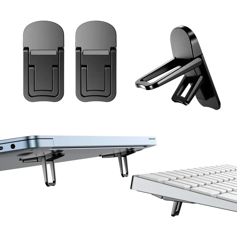 2-teiliges Set Faltbarer Laptop-Ständer Tragbare Notebook-Halterung Verstellbare Kühlhalterung Universell für Laptop und Tablet