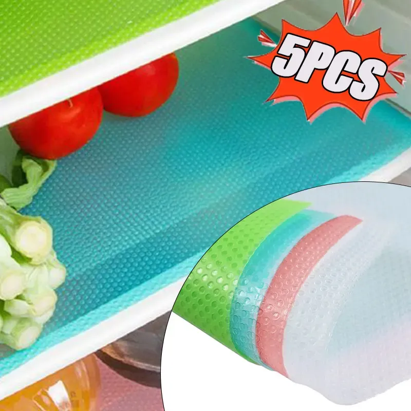 5/3/1PCS Kühlschrank Matten Kühlschrank Liner Kühlschrank Pads Regal Matten Waschbar Kühlschrank Liner Schublade Tisch Tischsets