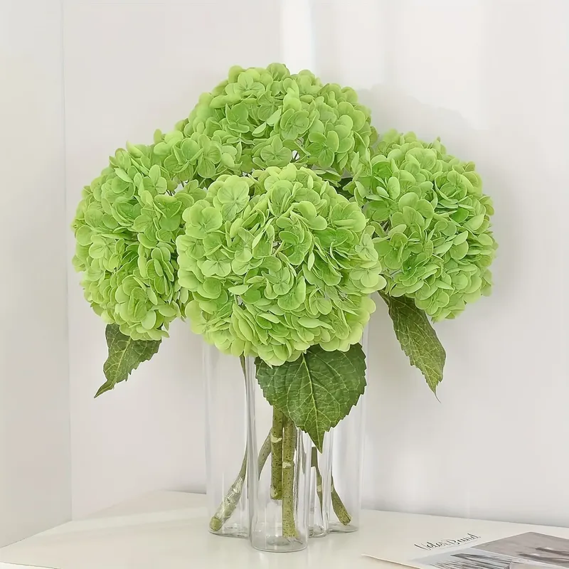 58CM Künstliche Blumen Seide Hortensienstrauß Realistische Bunte Hochzeit Home Party Wohnzimmer Tischdekoration
